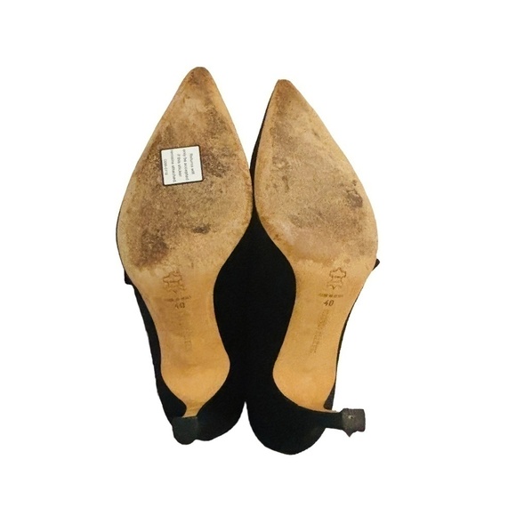 MANOLO Blahnik Satin Bow Pump High Heels SZ 40 US 10 - Picture 3 of 15